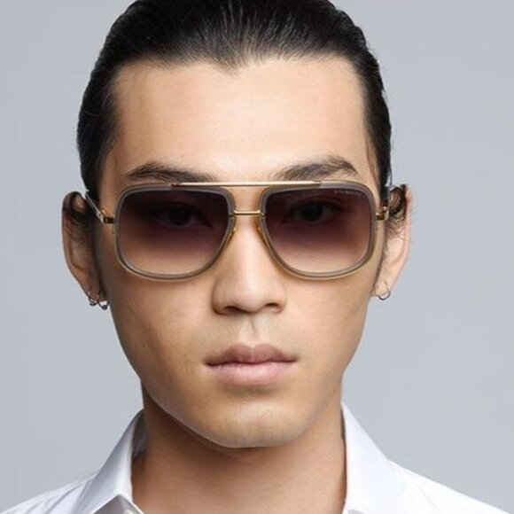 NEW  DITA SUNGLASSES BLACK GREEN AVIATOR MEN EYEWEAR DITA MACH-ONE-DRX-2030-F-59 - Picture 3 of 4